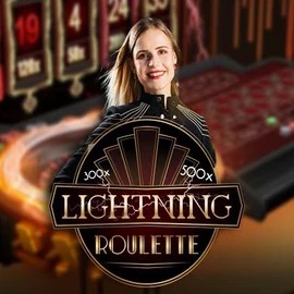 Lightning Roulette slot icon by Evolution, available at Spinbara Casino